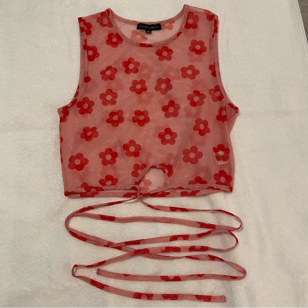 Sheer flower top